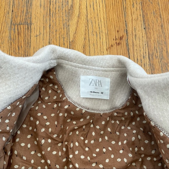 Zara wool peacoat, NWOT, 18-24 months - Picture 3 of 4